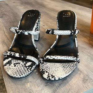 A new day strappy snake print heels